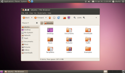 Une capture d'écran d'Ubuntu