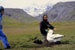 Projet-Project: Albatros-Albatross
								Étudiant-Student: Emmanuel Milot
								Site: Île Kerguelen, Océan Indien Sud-Kergelen island,  South Indian ocean
								Description : Capture dun albatros hurleur (Emmanuel Milot, Laurent de Bock et Frédéric Mathieu) Capturing an albatross (Emmanuel Milot, Laurent de Bock et Frédéric Mathieu)
								Date :Mars 2003-Marsh 2003